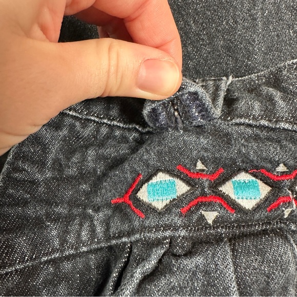 Panhandle Slim Black High‎ Rise Jean Embroidery 90s western cowgirl punchy mom - Picture 9 of 15